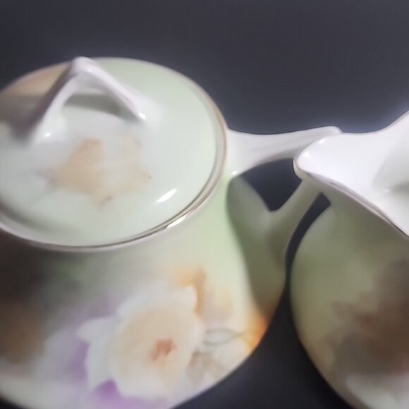 Z S & Co Bavaria Porcelain Sugar Bowl & Creamer Set Signed - Picture 11 of 14